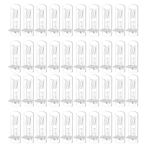 Packung Von 40 Clear Locking Clip Für Küchenschränke Bücherregale Robuste Plastikregal Stütze Möbel Hardware Verriegelungsschrank Clip von jebyltd