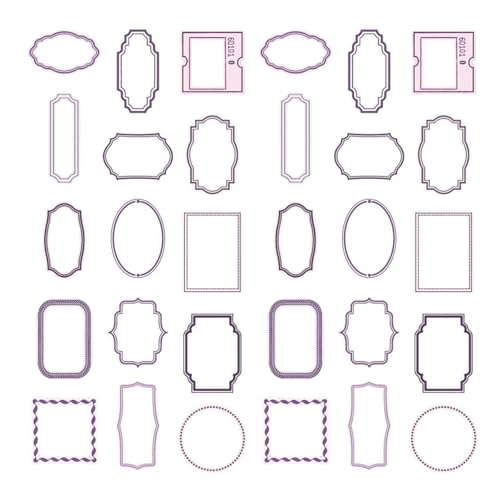jebyltd 30 PCs Vintage Bilderrahmen Scrapbook Frames Scrapbooking Supplies Dekorative Rahmen Für Kunsthandwerk Journaling Notebook von jebyltd