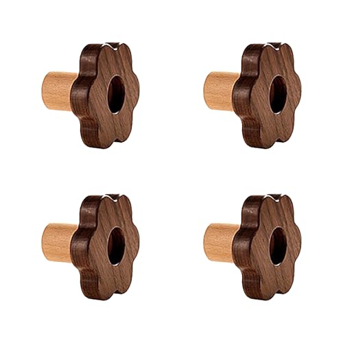 jebyltd 4pcs Glatte Griffe Blumenschrankknöpfe Kinderfreundliche Holzschubladengriffe Zubehör Für Schlafzimmer Kommode Dekoration Möbelgriffe von jebyltd