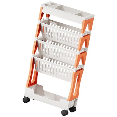 jebyltd 5 Ebenen/2 Ebenen Plastikregale Rolling Utility Cart Mit Rädern Für Küchenbad Und Bürobücher Aufbewahrungsorganisator Metallräder Karren von jebyltd
