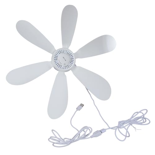 jebyltd 5W 5V Plastikhängeventilator Für Autozelt Garage 16 5 "Blätter 10 7 Fuß Kabel USB Betriebene Ruhige Camping Zeltventilator von jebyltd