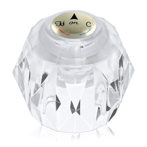 jebyltd Klarer Acryl Geometrischer Form Badezimmer Wasserhahnknopf Ersatz Einfacher Rotierender Für RP2391 Duschbadewanne Verwenden Sie Den Klaren Acryl Duschgriff von jebyltd