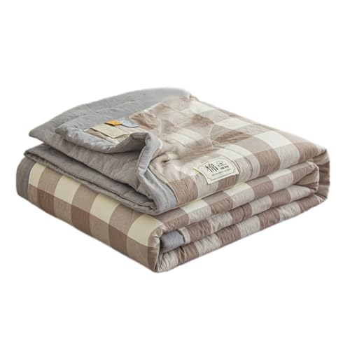 jebyltd Soft Kariertes Design Baumwolldecke Tröster Für Zu Hause Dekore Geeignet Und Entspannte Schlafumgebung Klimaanlage Quilt von jebyltd