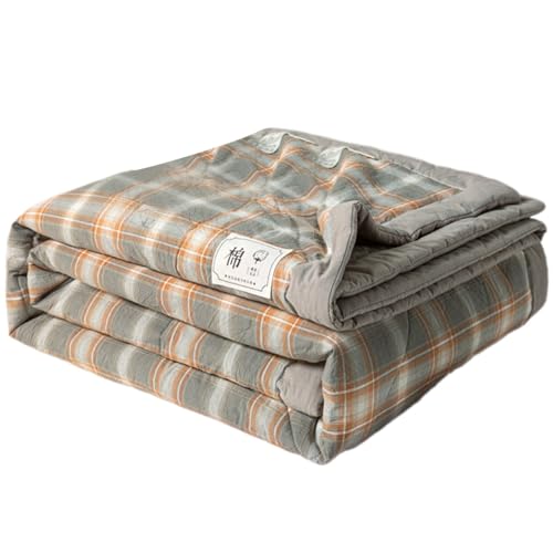 jebyltd Soft Kariertes Design Baumwolldecke Tröster Für Zu Hause Dekore Geeignet Und Entspannte Schlafumgebung Klimaanlage Quilt von jebyltd