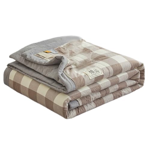 jebyltd Soft Kariertes Design Baumwolldecke Tröster Für Zu Hause Dekore Geeignet Und Entspannte Schlafumgebung Klimaanlage Quilt von jebyltd