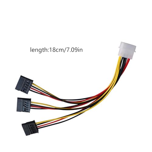 jebyltd Um EIN Bis DREI 4Pin Festplattenkabel IDE Zu Splitter Stromkabel 1 Bis 3 Tragbare Verlängerungslinie Zu IDE von jebyltd