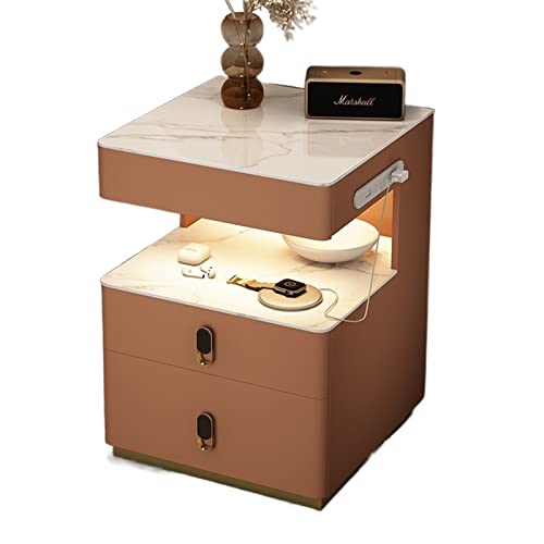 Schlafzimmertisch, Schlafzimmerschrank, einfacher Nachttisch, Schlafzimmer, multifunktional, kabelloses Laden, Nachttisch, Möbel (Farbe: 4) (2) von jehdfbvssjcbcsvfd