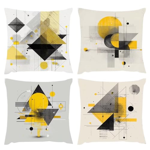 Kissenbezug 30x30cm Abstract Simplicity Outdoor Cushions 4er Set Samt Dekokissen Kissenbezüge, Quadratische Kissen Waterproof Kissenbezu, Sofa Schlafzimmer Wohnzimmer Balkon or Home Dekokissen, s-74 von jeihenhg