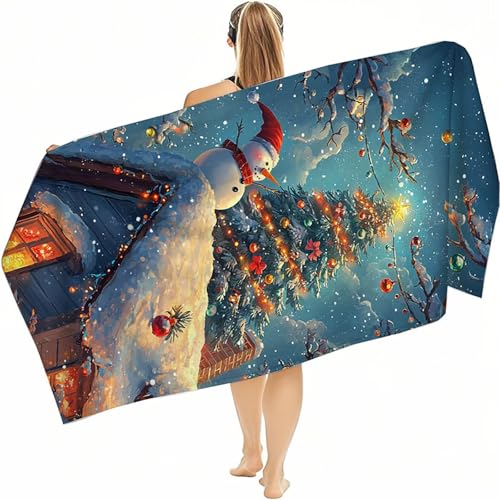 Strandtuch XXL 100x200cm, Strandhandtuch Strandtuch Mikrofaser, Kompaktes und Schnelltrocknendes Weiches Leichtes HautverträGlich Beach Towel, Handtuch Sandfest Badetuch Strand in Einer Weiß L-6 von jeihenhg
