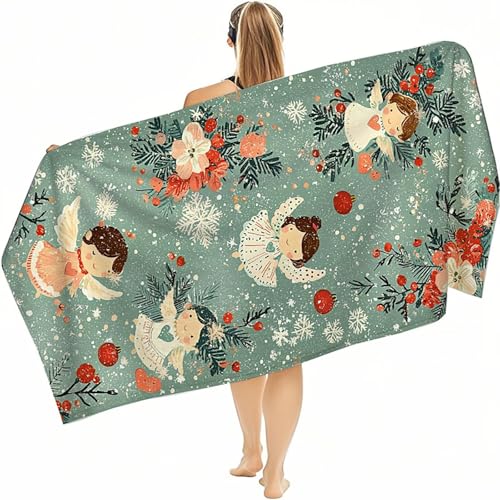 Strandtuch XXL 220x100cm, Strandhandtuch Strandtuch Mikrofaser, Kompaktes und Schnelltrocknendes Weiches Leichtes HautverträGlich Beach Towel, Handtuch Sandfest Badetuch Strand in Einer Weiß X-2 von jeihenhg