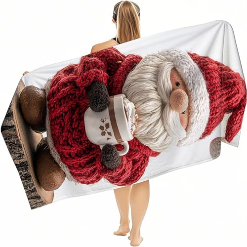 Strandtuch XXL 70x140cm, Strandhandtuch Strandtuch Mikrofaser, Kompaktes und Schnelltrocknendes Weiches Leichtes HautverträGlich Beach Towel, Handtuch Sandfest Badetuch Strand in Einer Tasche Rot T-9 von jeihenhg