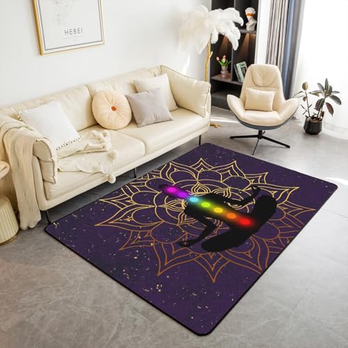 Chakra-Teppich, Boho-Mandala-Teppich für Wohnzimmer, Schlafzimmer, Zen, spirituell, super gemütlich, dekorativer Teppich, für Kinder und Erwachsene, Akzentteppich, Heimdekoration, Schlafzimmerteppich Chakra-Teppich, Boho-Mandala-Teppich für Wohnzimmer, Schlafzimmer, Zen, spirituell, super gemütlich, dekorativer Teppich, für Kinder und Erwachsene, Akzentteppich, Heimdekoration, Schlafzimmerteppich von jejeloiu
