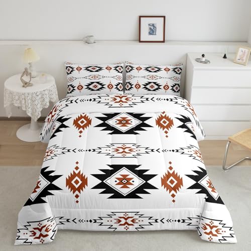 jejeloiu Bettwäsche-Set mit Azteken-Motiv, weich, für Jungen und Mädchen, ethnisch, Südwesten, geometrisches Bettdecken-Set, King-Size-Größe, Boho-Bettdecke, Mikrofaser, Schlafzimmerdekoration, 3 jejeloiu Bettwäsche-Set mit Azteken-Motiv, weich, für Jungen und Mädchen, ethnisch, Südwesten, geometrisches Bettdecken-Set, King-Size-Größe, Boho-Bettdecke, Mikrofaser, Schlafzimmerdekoration, 3 von jejeloiu