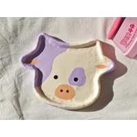 Handgemachte Kuh Print Keramik Schmuckschale Schmuckschale von jemensistudio
