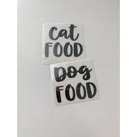 Hundefutter Sticker | Katzenfutter Gläser Hunde Futter Vorratsbehälter Etikett von jencutsvinyl