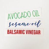 Ölflaschenetiketten, Wasserfeste Vinylaufkleber, Öl - Und Essigaufkleber, Organisation Der Hausküche, Küchenetiketten, Ölflaschenaufkleber Ölflaschenetiketten, Wasserfeste Vinylaufkleber, Öl - Und Essigaufkleber, Organisation Der Hausküche, Küchenetiketten, Ölflaschenaufkleber von jencutsvinyl