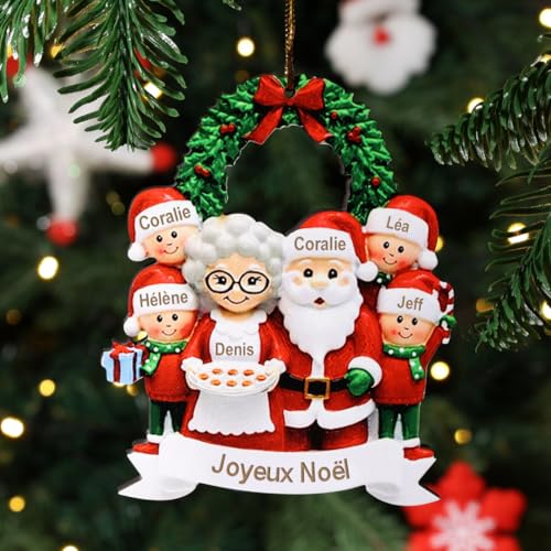 jewelora Weihnachten Dekorative Personalisierte Foto Name Weihnachtsbaum Hängende Ornamente Schlafzimmer Wohnzimmer Tür Hängende Ornamente (6 Name) von jewelora