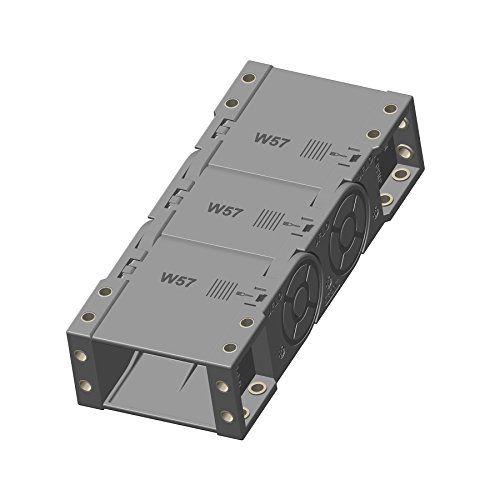 F2538FW, 2 x Anschlusselemente (Mitnehmer und Festpunkt) für JFLO 1M, Energiekette 25x38mm R75, mit Deckel/geschlossen, beidseitig zu öffnen - Schleppkette - Kabelführung - Energieführungskette von jflo