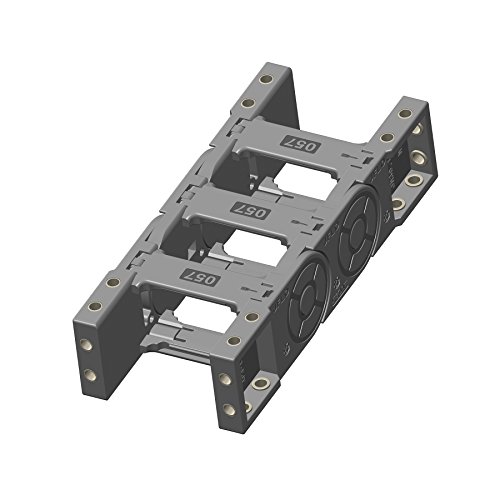 F2538QW, 2 x Anschlusselemente (Mitnehmer und Festpunkt) für JFLO 1M, Energiekette 25 x 38 mm R55 offen,beidseitig zu öffnen - Schleppkette - Kabelführung - Energieführungskette von jflo