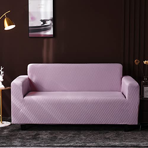 Stretch-Sofa-Schonbezug für Couch, Sofa, Möbelschutz, weich mit elastischer Unterseite für Kinder, Spandex, Jacquard-Stoff, Sofa-Schonbezug, Violett, 4 Sitze von jia cool