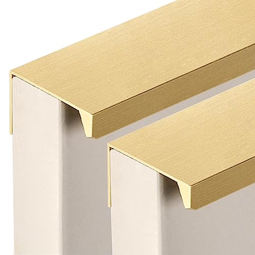 2 PCS Möbelgriff Verdeckte Küchengriff Gold Unsichtbarer Griff Aluminiumlegierung Kleiderschrank Griffe für Schränke Badezimmer Schublade Wohnzimmer (length:1200mm) von jiajulashou123