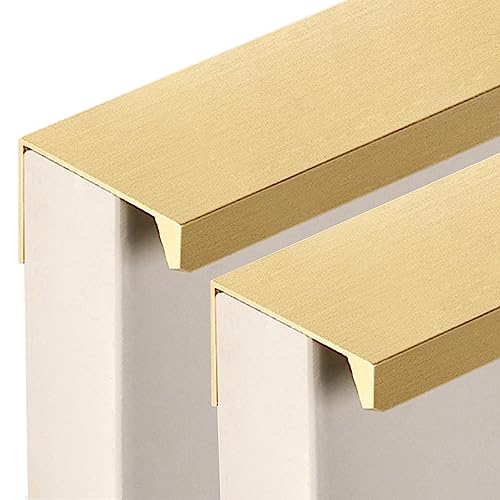 2 PCS Möbelgriff Verdeckte Küchengriff Gold Unsichtbarer Griff Aluminiumlegierung Kleiderschrank Griffe für Schränke Badezimmer Schublade Wohnzimmer (length:1500mm) von jiajulashou123