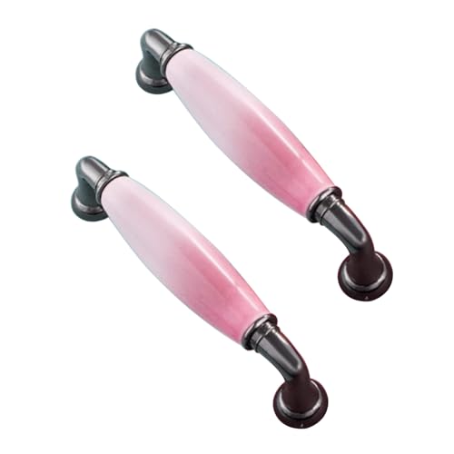 2 Pcs Schrankgriffe Vintage Möbelgriffe Zinklegierung Keramik Griffe Türgriffe Schubladegriff Retro Möbelknöpfe für Schubladen (Hole Pitch:128mm,A) von jiajulashou123