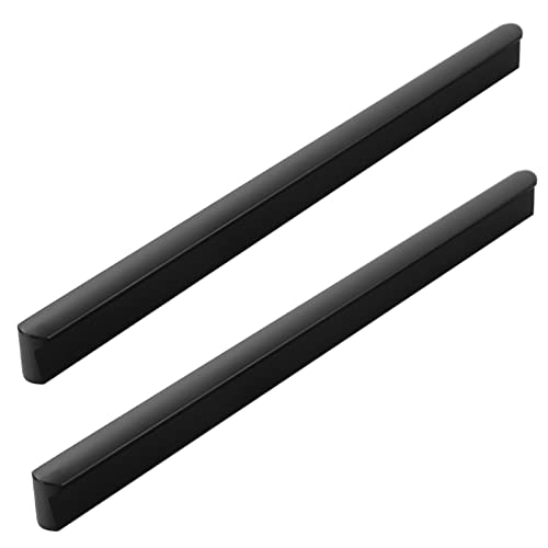 2 Stück Aluminium Schranktürgriffe Schwarz Schrankgriffe Schubladengriffe Möbelknöpfe Moderne Küchengriffe für Küchen Möbel Schubladen,Mit Schrauben (Hole distance:128mm) von jiajulashou123