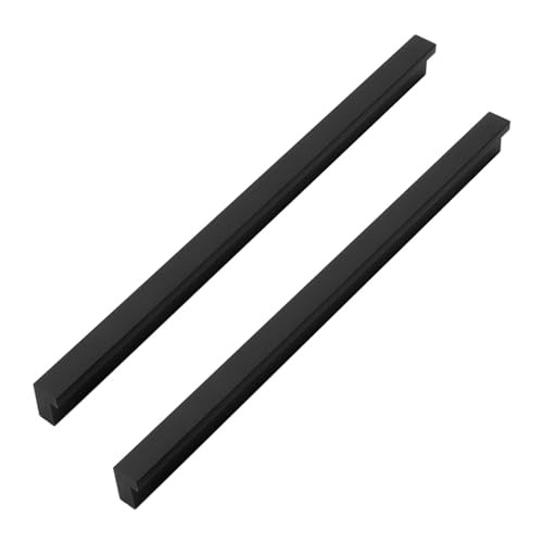 2 Stück Küchenschrankgriffe Schranktürgriffe Moderne Möbel Schubladengriffe Kleiderschrank Griffe Aluminium Türgriffe Schrankgriff für Schlafzimmer Badezimmer Kommode,Schwarz (Hole distance:160mm) von jiajulashou123