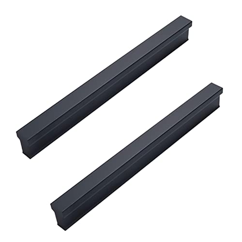 2 Stück Möbelgriff Aluminium Küchengriffe Schubladengriffe Schwarz Schrankgriffe für Schränke,Badezimmer,Schlafzimmer, Büro (Hole distance:128mm) von jiajulashou123