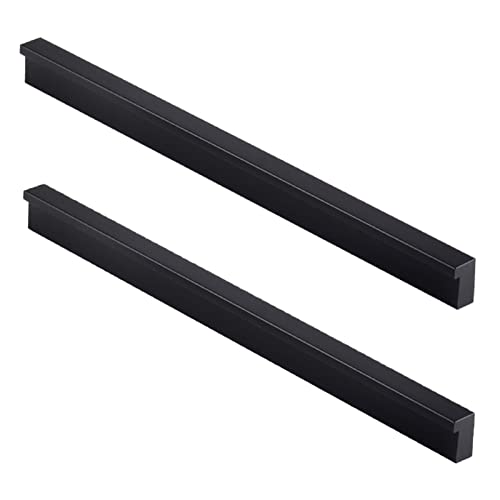 2 Stück Möbelgriffe Schwarz Schrankgriffe Aluminiumlegierung Schubladengriff Küche Griffe Modern Stangengriff Mit Schraube für küchenschränke Schublade (Hole distance:192mm) von jiajulashou123