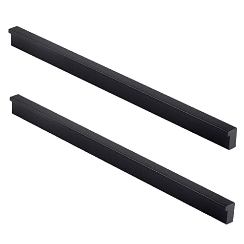 2 Stück Möbelgriffe Schwarz Schrankgriffe Aluminiumlegierung Schubladengriff Küche Griffe Modern Stangengriff Mit Schraube für küchenschränke Schublade (Hole distance:352mm) von jiajulashou123