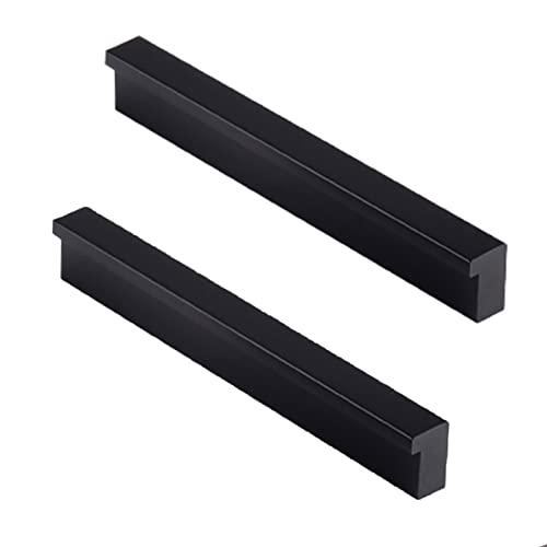 2 Stück Möbelgriffe Schwarz Schrankgriffe Aluminiumlegierung Schubladengriff Küche Griffe Modern Stangengriff Mit Schraube für küchenschränke Schublade (Hole distance:96mm) von jiajulashou123