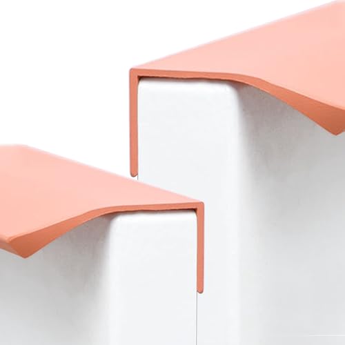 2 Stück Versteckte Schrankgriffe Griffe Türgriff Unsichtbare Möbelgriffe Küchengriffe Türgriff Aluminium Schubladengriff für Küchenschränke Kleiderschrank Schubladen (Length:150mm,Orange) von jiajulashou123