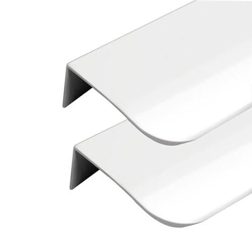 2 Stück Weiße Unsichtbare Griffe Schubladengriffe Versteckte Schrankgriffe Aluminium Türgriff Moderne Küchengriffe für Schrank Möbel (length:500mm) von jiajulashou123
