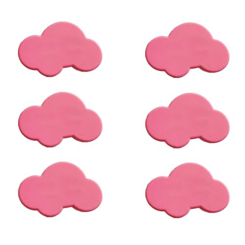 6 Stück Schrankknöpfe Möbelknöpfe Anti-Bump Schubladengriffe Küchengriffe Türgriffe Kleiderschrank Griffe für Kinder Schlafzimmer Möbel (Clouds,Pink) von jiajulashou123
