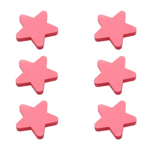 6 Stück Schrankknöpfe Möbelknöpfe Anti-Bump Schubladengriffe Küchengriffe Türgriffe Kleiderschrank Griffe für Kinder Schlafzimmer Möbel (Star,Pink) von jiajulashou123