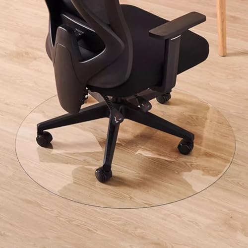 Bodenschutzmatte Rund Transparent Bürostuhl Unterlage rutschfest Bürostuhlunterlage Schreibtischstuhl Unterlage für Hartböden,Bürostuhl (100cm,3mm) von jiajulashou123