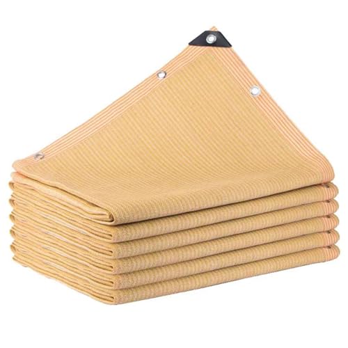 Garten Schattennetz Schattierungsnetz Außen Schattiernetz Beige Sonnensegel mit ösen 85% Anti UV Sonnenschutznetz Beschattungsnetz für Pergola Gewächshaus Pflanze Balkon (4x8m/13.1x26.2ft) von jiajulashou123