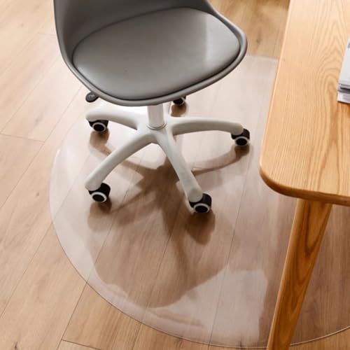 Transparente Bodenschutzmatte Runde Stuhlmatte Unterlage Schreibtischstuhl rutschfest PVC Stuhlmatte Anti-Kratz Bodenmatte für Büro,Zuhause (30cm,3mm) von jiajulashou123