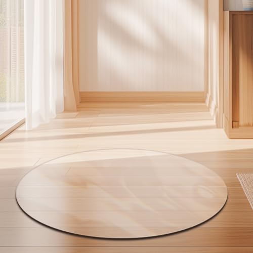 Transparente Stuhlmatte für Harte Böden Bodenschutzmatte Runde Bürostuhl Unterlage PVC Bodenmatte rutschfeste Schutzmatte Bürostuhl für Büro,Zuhause,Rollstuhl (120cm,1.5mm) von jiajulashou123