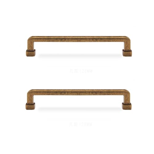 jiajulashou123 2 Pcs Schrankgriffe Bronze Möbelgriffe Küchengriffe Zinklegierung Antike Schubladengriffe Türgriff mit Schrauben für Schränke,Schubladen,Schreibtische (Pitch:128mm) von jiajulashou123