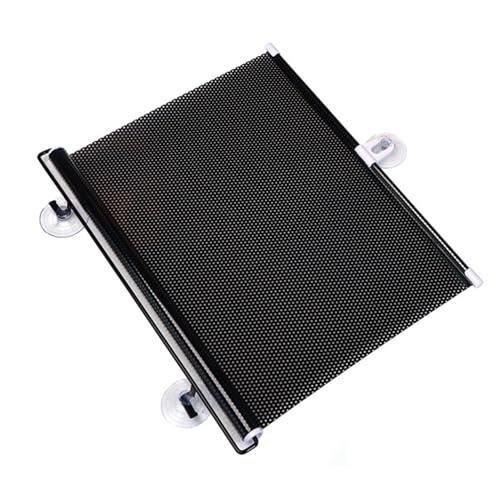 jiajulashou123 Verdunklungsrollo Mit Saugnäpfen Schwarz Sonnenschutz-Rollos für Fenster Temporäre Jalousien Ohne Bohren Fensterrollo Rollo Sichtschutz Einziehbarer für Büro (58x125cm) von jiajulashou123