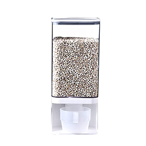 jianpan Getreidespender mit Wandhalterung – 2 Gitter Reisspender – 2 Gitter Reisspender Getreideeimer Küche Lebensmittel Aufbewahrungsbox für Reisbohnen von jianpan