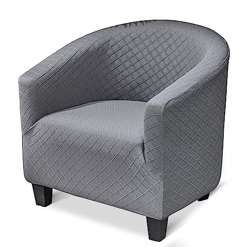 jianyana 2022 New Printed Tub Chair Covers 1 Piece, High Stretch Chair Covers, Durable Sessel Schonbezug, Club Chair Covers for Living Room/Hotel Reception/Bar Counter/Dining Room/Office, (Grau) von jianyana