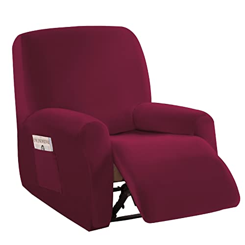 Jianyana - Samt-Lehnenschutz, 1-Sitzer, Stretch-Stuhlbezug, weiche Sofa-Schonbezüge, Spandex-Möbelschutz, Sessel-Lounge-Bezug, 4 Stück von Jianyana