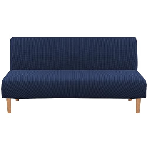 Jinayana Clic Clac Sofahusse, Drucken Futon-Sofa-Sitzbezüge ohne Armlehnen 3 Sitzers (Ananas-Netz, Marineblau) von jianyana