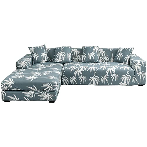 jianyana Sofabezug L Form Elastische Ecksofa Sofa Überwürfe Couch Überzug Couchbezug L Form 3 Sitzer+3 Sitzer + 4 Pcs Kissenbezüge von jianyana