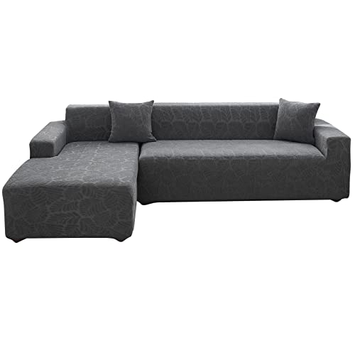 jianyana Dicke Sofabezug Ecksofa L Form Elastisch Sofa Überzug 1/2/3/4 Sitzer Universal rutschfest Sofa Überwürfe Couchbezug L Form Pets Dog Couch Überzug(3 Sitzer+3 Sitzer) von jianyana