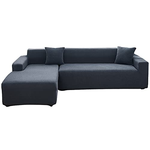 jianyana Dicke Sofabezug Ecksofa L Form Elastisch Sofa Überzug 1/2/3/4 Sitzer Universal rutschfest Sofa Überwürfe Couchbezug L Form Pets Dog Couch Überzug(3 Sitzer+3 Sitzer) von jianyana